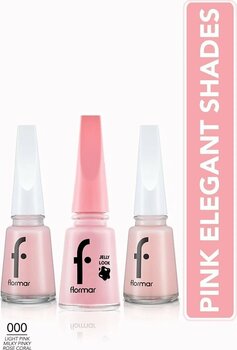 Flormar Pink Elegant Shades Pink Parlak bitiş Oje Seti
