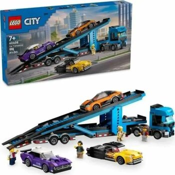 LEGO Spor Arabalı Araç Taşıma Kamyonu 60408 7+ 998 Parça City Oyun Seti