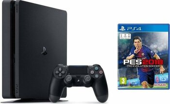 Sony Playstation 4 Slim 500 GB Siyah Oyun Konsolu + Pes 2018