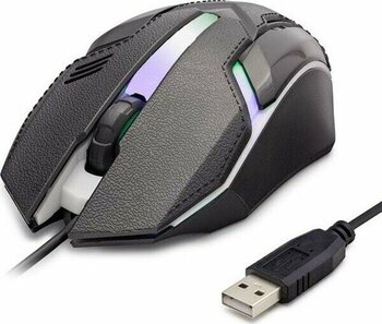 Hadron HRG20 Kablolu USB Ledli 1600 Dpı  Mouse - Siyah - Beyaz
