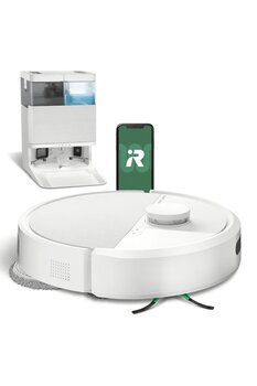 iRobot Roomba Plus 405 Combo Robot Süpürge ve Paspas + AutoWash (Beyaz)