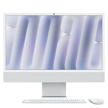 Apple 24-Inch iMac With Retina 4.5k Display M4 Chip With 10-Core CPU AND 10-Core GPU 16gb 512gb SSD Silver Mwuv3tu/a