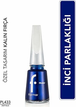 Flormar Pearly Yoğun Pigmentli ve Sedef Yansımalı Oje PL433 Deep Blue