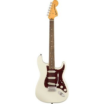 Squier 0374020501 Classic Vibe 70S Stratocaster Elektro Gitar (Orta Seviye) | Laurel Klavye, Olympic White, Üç Adet Single Manyetik