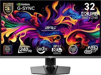 MSI MPG 322URX QD-OLED 31.5" 0.03 ms 4K 240 Hz OLED Oyuncu Monitörü