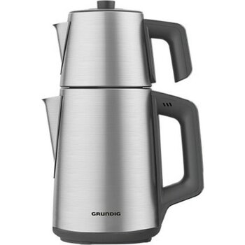 Grundig Paslanmaz Çelik Çay Makinesi 1,7 L, Pratik ve Şık Tasarım - Altın - Gri