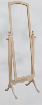 Bengi Ticaret Boy Aynası Oval Dikdörtgen Ahşap Kayın Mdf Iskelet Oval Ayna Çerçeve Ham Kutuda Sevk El Yapım - 172*47*7*45