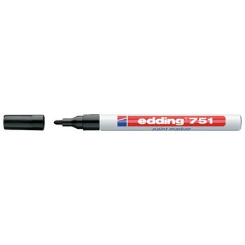 Edding 751 Markör Boya Dekor Kalemi 1-2 Mm Siyah Yuvarlak Uçlu (10 Lu Kutu) - 0 - Siyah - tek