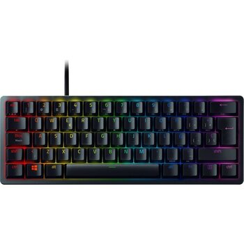 Razer Huntsman Mini – (Mor Anahtar) %60 Form Faktörlü Oyun Klavyesi (Optik Anahtarlar, Tuş Kapakları Pbt Doubleshot) Bt Düzeni, Siyah