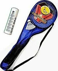 Çantalı Badminton Seti 2 Raket 6 Top Badminton Seti Mavi Renk
