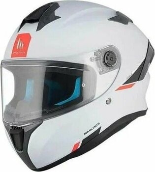 MT Helmets mt Targo S FF106B Solid A0 Beyaz Full Face Motosiklet Kaskı