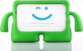 Ceponya iPad 10.2 2021 (9.nesil) Figürlü Standlı Çocuk Tablet Silikon Yeşil Tablet Kılıfı