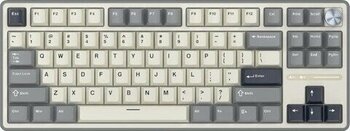 Royal Kludge R87 Pro Beyaz/Gri Kablolu Mekanik RGB Creamy Switch Oyuncu Gaming Klavye