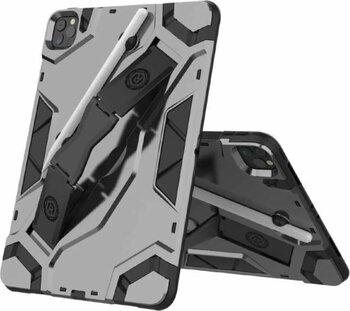 MOBAX Ipad Pro 11 Air 11 Inç 2024 Kılıf Zırh Tank Tablet Silikon Case Gri A2228 A2068 A2230 A2231