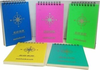 FKM Spiralli Not Defteri  A5 72 Yaprak Kareli Defter  Plastik Kapak  Note Book