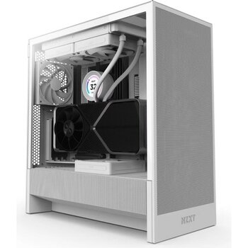 NZXT H5 Flow Edition Beyaz Temperli Cam USB 3.2 USB-C ATX Mid Tower Kasa