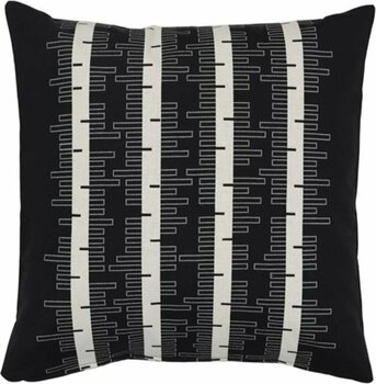 IKEA Stockholm, kırlent kılıfı siyah-kırık beyaz, 50x50cm