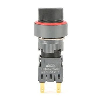 Ø16mm 1-0-2 Kayıcı Yuvarlak Mandal Buton 2NO+2NC Kumanda Butonu