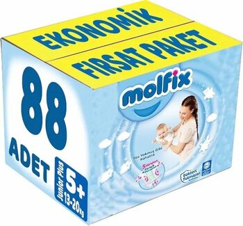 Molfix Bebek Bezi 5+ Numara Junior Plus Ekonomik 88 Adet