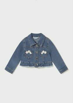 Mayoral Kız Bebek Fırfırlı Denim Ceket 1-3 Yaş Mavi - 2 Yaş