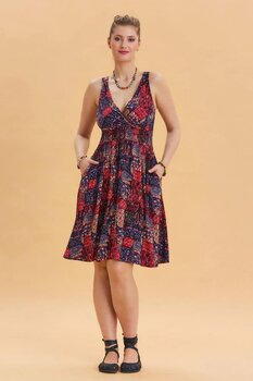 Los banditos Bohem Tarz Kruvaze V Yaka Elbise L/XL Beden