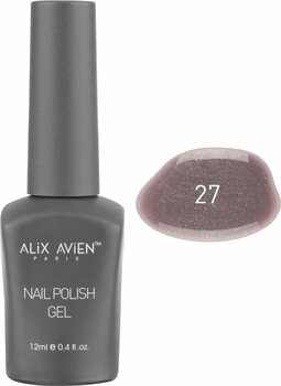 Alix Avien UV Kalıcı Mavi Işıltılı Kahverengi Jel Oje 27 - Gel Polish - 12 ml