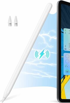 Apple iPad Pro 11 inç 2/3/4 Nesil ile Uyumlu Dokunmatik Tablet Kalemi 2. Nesil Smart Pencil Stylus Manyetik Şarj Avuç İçi Reddi