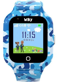 WikyWatch 4s Kamuflaj Mavi Görüntülü Görüşmeli Akılı Çocuk Saati