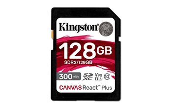 Kingston Canvas React Plus 128 Gb Sdxc Hafıza Kartı Uhs-Iı 300R/260 W U3 V90, Full Hd/4K/8K - Sdr2/128 Gb