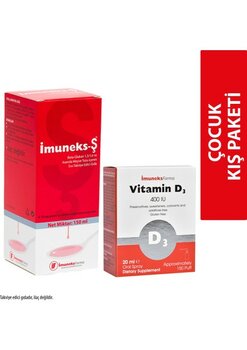Imuneks FarmaÇocuk Kış Paketi - (Imuneks-Ş + D3 400 Iu) 2’li Set