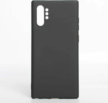 Galaxy Note 10 Plus Kılıf Silikon Yumuşak Dokulu Premium- Siyah