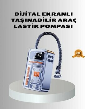 Şarjlı Hava Pompası – 150 Psi Basınç LED Ekran ve 6000MAH Batarya