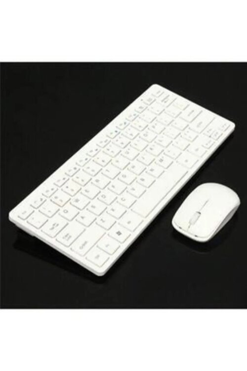 Kingboss K-03 Beyaz Kablosuz 2.4 GHz Klavye & Mouse Seti