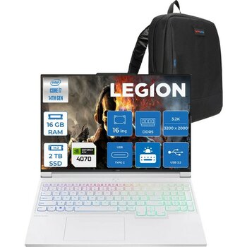 Lenovo Legion 7 16IRX9 Intel Core I7 14700HX 16GB Ddr5 2tb SSD Freedos RTX4070 8gb Gddr6 16 Inç 3.2k (3200X2000) IPS 430NITS 165Hz Taşınabilir Bilg...