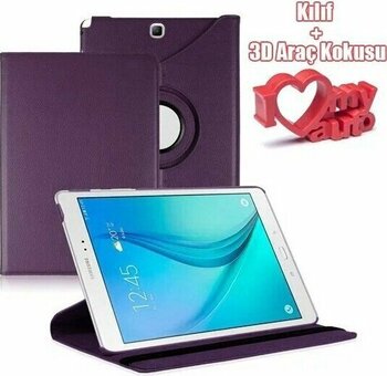 CoverZone T560 Mor Samsung Galaxy Tab E T560 Uyumlu Deri Kılıf