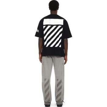 Off-White™ Büyük Çapraz Kaykay Logolu Tişört - Siyah - M