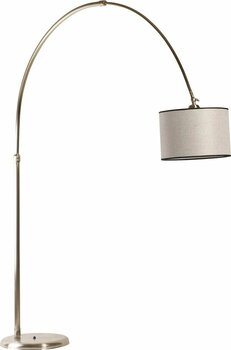 Vargas Hasır Başlıklı Lambader, Mat Krom Gri