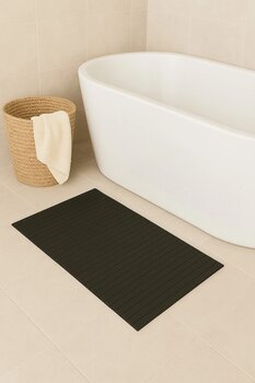 Mirilliahome Siyah Bambu Kaydırmaz Banyo Matı 80 x 50 cm