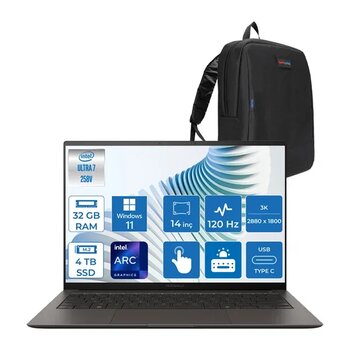 Asus Zenbook S 14 Pz323w04 Ultra 7 258v 14" 32 GB RAM LPX 4 TB SSD Dokunmatik W11Pro Notebook - Zetta Çanta