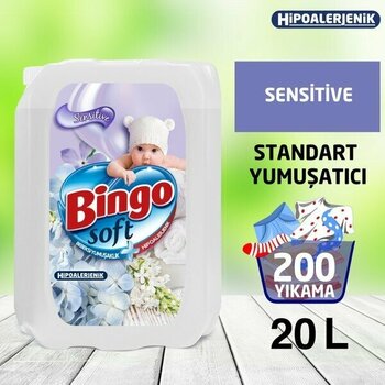 Bingo Soft Çamaşır Yumuşatıcısı Sensitive 5 L Ekonomi Paketi 4'lü - 20 lt