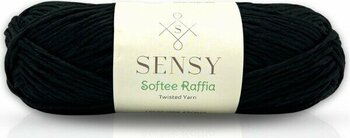 Sensy Premium Softee Raffia Yumuşak Kağıt Ip Rafya Ipi Tığ Ipi Çanta Ipi El Örgü Ipi Hobi Ipi - Siyah