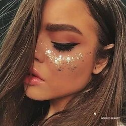 Jel Form Makyaj Simleri Glitter Işıltılı Yüz Makyajı 1 kutu mor