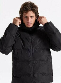 Jack & Jones Siyah Erkek Mont 12278749_JJESOHO Puffer Hood Sn - M