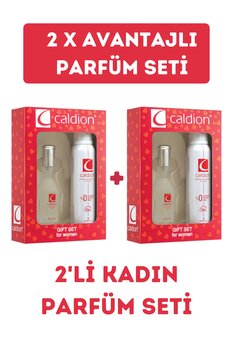 Caldion Avantajlı KadınParfüm Seti ( 2 Adet Edt 50 ml Parfüm + 2 Adet Deodorant 150 ml )