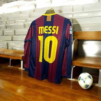 Messi 2011/12 Sezon FC Barcelona Uzun Kollu Retro Erkek Forma