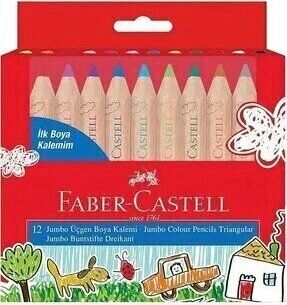 Faber Castell 12'li Jumbo Üçgen Boya İlk Boya Kalemim Set