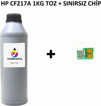 Hp Cf217a 1kg 20 Dolum Toz + Sınırsız Çip