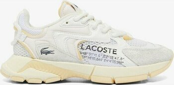 Lacoste L003 Neo Erkek Sneaker %76 Polyester %12 Süet %12 Poliüretan Kauçuk Taban Bağcıklı - 312-Siyah - 44