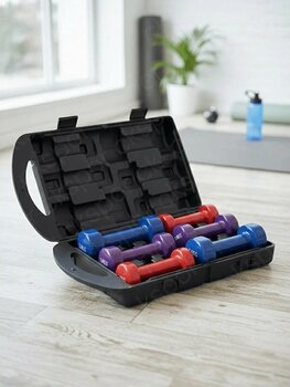 Ckspor 10 Kg Renkli Ve Çantalı Vinil Dambıl Seti Demir Dolgulu, Vinly Kaplamalı Konforlu Fitness Ağırlık Seti