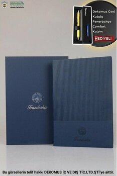 Fenerbahçe Dekomus Ile Lisanslı Fenerbahçe Kutulu Sert Kapak Deri Ajanda "özel Kutulu Comfort Kalem Hediyeli" - Siyah - 1